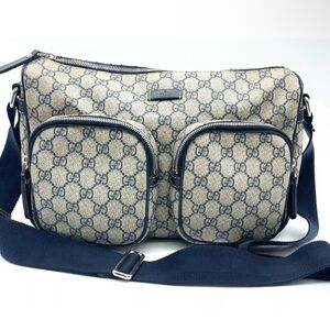 Gucci GG supreme crossbody messenger bag NAVY